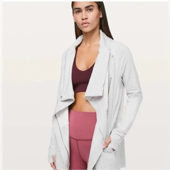 Lululemon Coast Easy Wrap Sweater in Grey 8